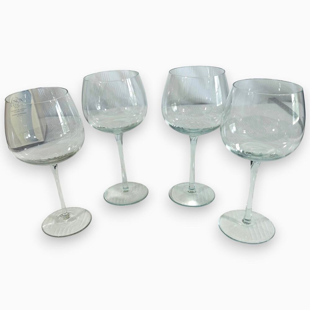 Lenox Grand Burgundy 30.5 oz. Tuscany Classics Lead Crystal Set of 4